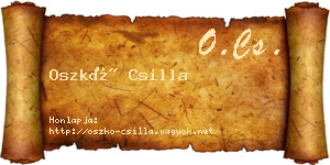 Oszkó Csilla névjegykártya