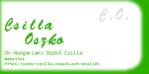 csilla oszko business card