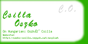 csilla oszko business card